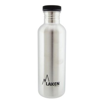 Laken Basic Steel - Botella De Agua 1l En Acero Inoxidable. Plata