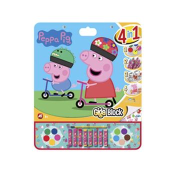 Libro De Pegatinas Para Pintar Giga Block Peppa Pig 4 En 1 (cefa - 21867)