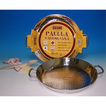 Paellera Valenciana Inoxidable Vitro - Guison - 36 Cm..