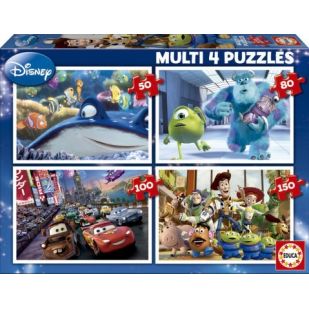 Disney Multi 4 Puzzles 50-80-100-150