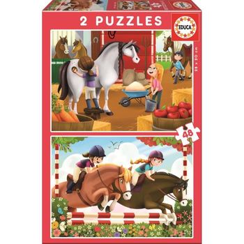 Educa - Caballos Puzzle 2x48 Piezas