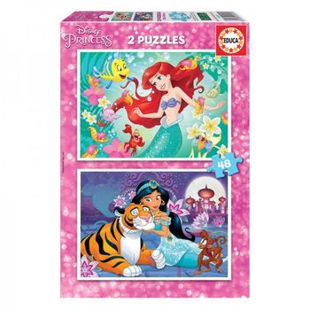 Puzzle Ariel + Jasmin 2x48pz