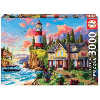 Puzzle 3000 Faro Cerca Del Océano
