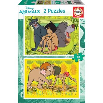 Jungle Book Puzzle 2x48 Piezas