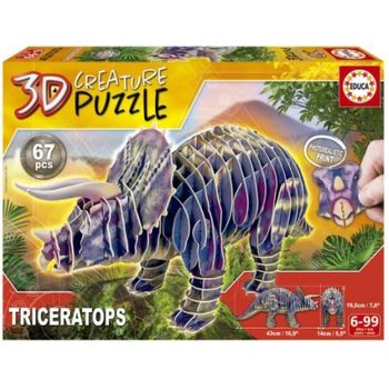 Creature Puzzle 3d Triceratops