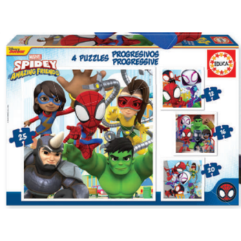 Spidey & His Amazing Friends Puzzle Progresivo 12 16 20 25