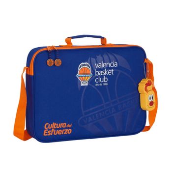 Maletín Valencia Basket Azul Naranja (38 X 28 X 6 Cm)