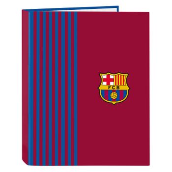 Carpeta De Anillas F.c. Barcelona Granate Azul Marino A4 (26.5 X 33 X 4 Cm)