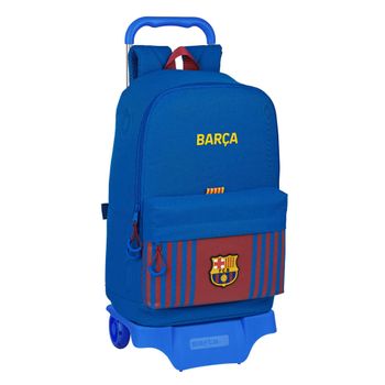 Mochila Escolar con Ruedas 705 F.C. Barcelona M020B Granate Azul marino 27  x 33 x 10 cm 