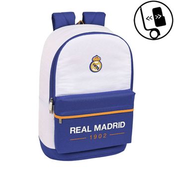 Safta Mochila Escolar Adaptable A Carro De Real Madrid 1ª Equipación 21/22, 310x150x470 Mm