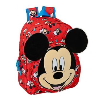 Mochila Infantil Adaptable A Carro Mickey Mouse Happy Smiles 28x34x10cm