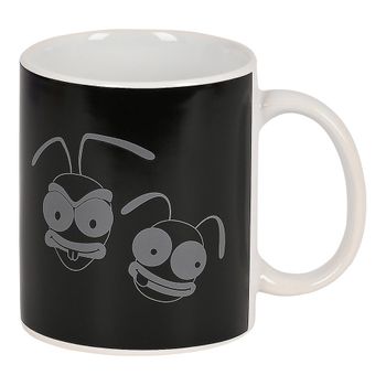 Taza Mug El Hormiguero Blanco Cerámica Negro (350 Ml)