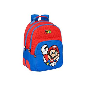 Safta Bros Mochila Doble Adapt.carro Super Mario 32x42x15cm, Multicolor (612108773)