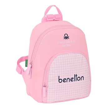 Mini Mochila Benetton Vichy 25x30x13cm