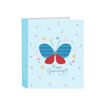 Blackfit8 Blackfit8-carpeta F. 4 Anillas 35mm Lomo Ancho Mariposa 27x33x6cm, Multicolor (safta 542243657)