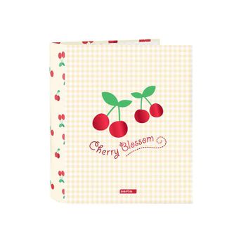 Safta- Carpeta F. 4 Anillas 35mm Lomo Ancho Cherry 27x33x6cm, Multicolor (542228657)