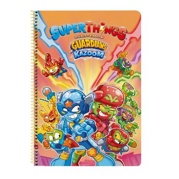 Libreta Superthings Guardians Of Kazoom Morado Amarillo A4