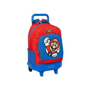 Mochila Futbol Barcelona Fc Niño Original Con Ruedas Azul Y Rojo