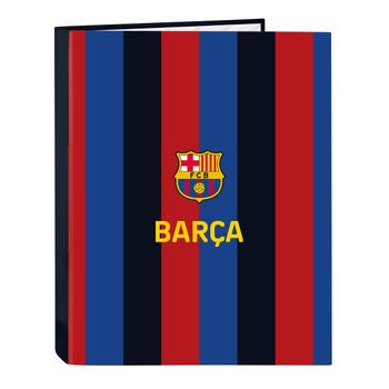 Carpeta De Anillas F.c. Barcelona Granate Azul Marino A4 (26.5 X 33 X 4 Cm)