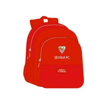 Safta, Mochila Escolar Junior De Sevilla Fc, 320x120x380 Mm Unisex Niños, Roja, Estándar (612265640)