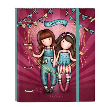 Carpeta De Anillas Gorjuss Fireworks Granate (27 X 32 X 3.5 Cm)