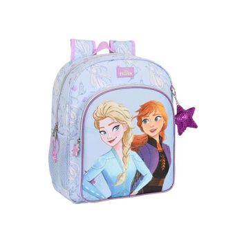 Safta Frozen - Mochila Escolar Niño, Mochila Infantil, Adaptable A Carro, Ideal Para Niños En Edad Escolar, Cómoda Y Versátil, Calidad Y Resistencia, 32x12x38 Cm, Color Lila