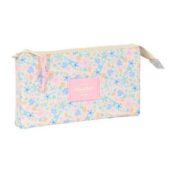 Blackfit8 Blossom - Portatodo Triple, Estuche Infantil, Estuche Niño, Ideal Para Niños En Edad Escolar, Cómodo Y Versátil, Calidad Y Resistencia, 22x3x12 Cm, Color Pastel