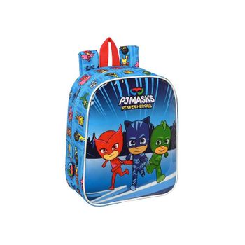 Safta Pj Masks - Mochila Infantil, Mochila Niño, Mochila Escolar, Adaptable A Carro, Ideal Para Guardería, Cómoda Y Versátil, Calidad Y Resistencia, 22x10x27 Cm, Color Azul