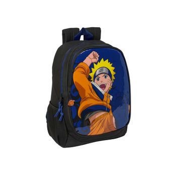 Safta Naruto Ninja - Mochila Escolar Infantil, Ideal Para Niños De Diferentes Edades, Cómoda Y Versátil, Calidad Y Resistencia, 32x16x44 Cm, Color Negro/azul