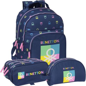 Pack Benetton "cool" Mochila, Estuche Y Neceser  | Safta