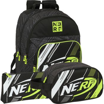 Pack 3 Piezas Nerf Get Ready Mochila, Estuche Y Neceser Nerf  | Safta