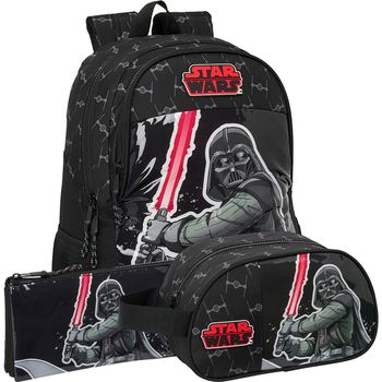 Pack 3 Piezas Star Wars The Fighter Mochila, Estuche Y Neceser Star Wars  | Safta