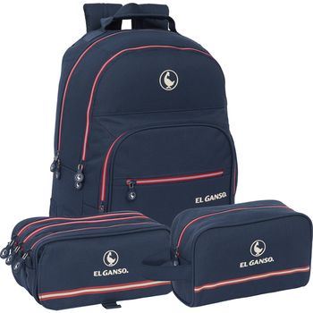 Pack El Ganso "classic" Mochila, Estuche Y Neceser  | Safta