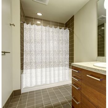 Cortina De Baño Caldea Pvc 180 X 200 Tranparente