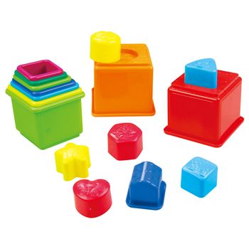 Set Cubos Apilables Y Figuras Geométricas - 16 Piezas