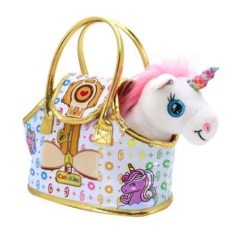 Colorbaby - Lou Lou Unicornio Peluche Con Bolso Transportín, +2 Años