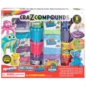 Cra-z-art - Multipack Slime, Pasta Modelite Y Plastilina Con Purpurina Y Bolas De Foam