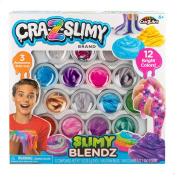 Cra-z-art - Set 12 Botes Slime De Colores Brillantes Con Abalorios Para Decorar