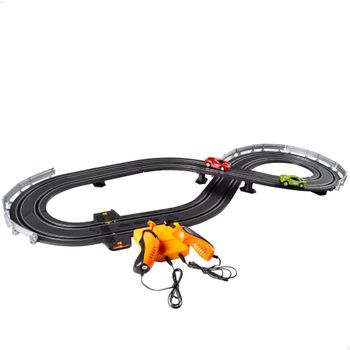 Speed & Go - Pista De Carreras Con 2 Coches Y 2 Mandos, Escala 1:64, Longitud 232 Cm