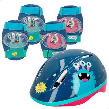 Casco Infantil Rodilleras y Coderas Frozen Talla 53-56 cm