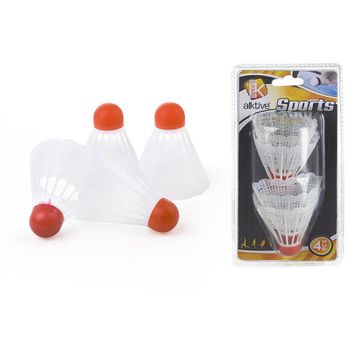 Blister 4 Plumas Badminton 8 Cm