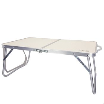 Mesa de camping plegable de acero - (70x60x120, Marrón)