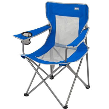 Silla De Playa Plegable Solenny Con Respaldo Alto 55x53x89 Cm Color Azul  con Ofertas en Carrefour