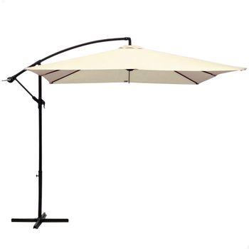 Parasol Excéntrico Banana Aktive Garden Color Crema Mástil Acero