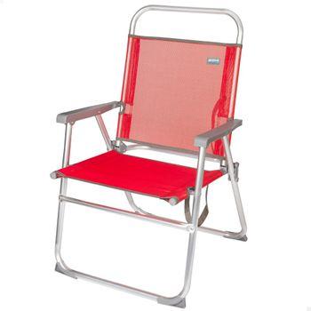 Silla Plegable Fija Aluminio Aktive Beach - Rojo