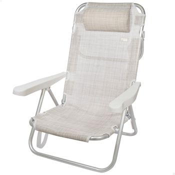 Silla De Playa Con Brazos Reclinable Verde Aluminio De 80x61x47 Cm con  Ofertas en Carrefour