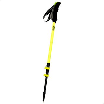 Bastón Trekking Extensible Aktive Aluminio, 62-135 Cm, Negro Y Amarillo