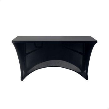 Funda Elástica Para Mesa Rectangular De 120 Cm Negro Aktive