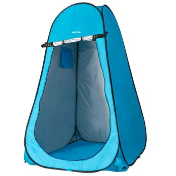 Tienda Campaña Cambiador Para Camping Con Suelo Aktive 120x120x190 Cm Azul