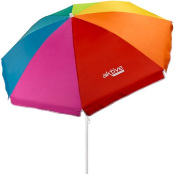 Sombrilla Playa Antiviento Aktive, Ø195 Cm, Mastil Inclinable, Multicolor  con Ofertas en Carrefour